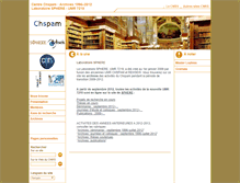 Tablet Screenshot of chspam.univ-paris-diderot.fr