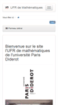 Mobile Screenshot of math.univ-paris-diderot.fr