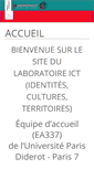 Mobile Screenshot of ict.univ-paris-diderot.fr