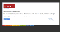 Desktop Screenshot of pro-gram.linguist.univ-paris-diderot.fr