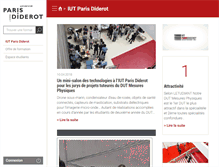 Tablet Screenshot of iut.univ-paris-diderot.fr